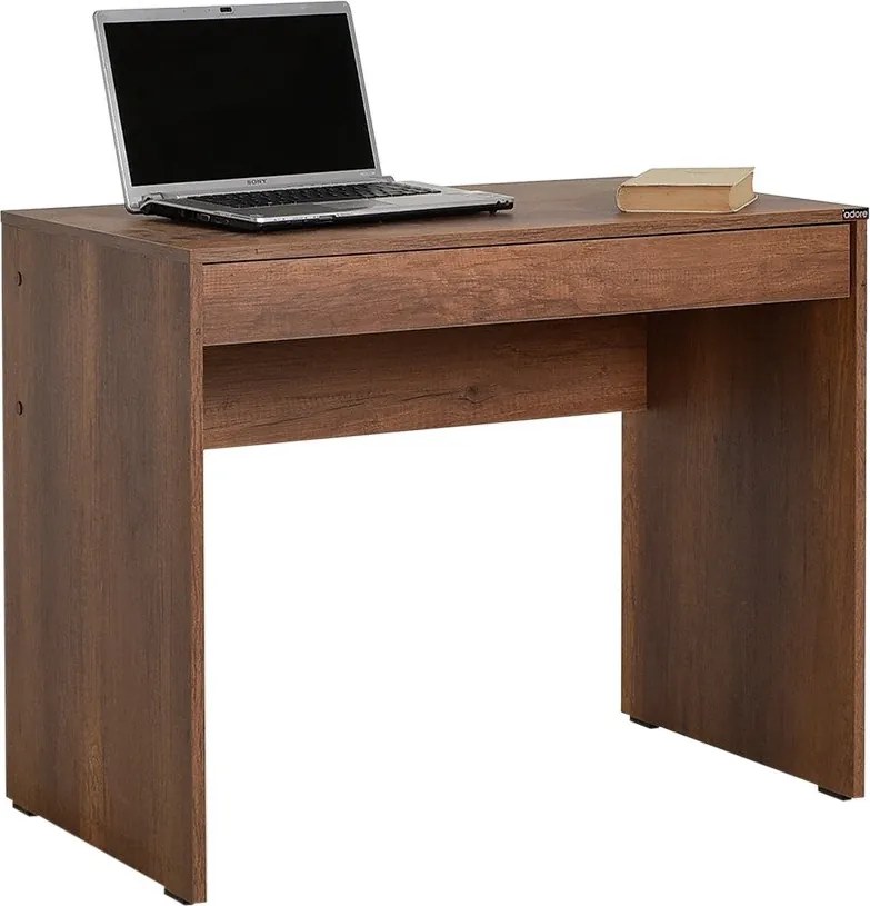 Secretária "Inspire" - 90 x 75 x 55 cm - Nogueira - Design Moderno