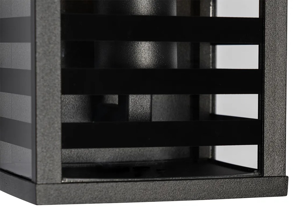 Candeeiro de parede exterior moderno preto 26 cm IP44 - Reims
