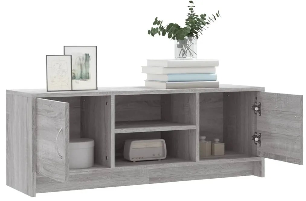 Móvel de TV 102x30x37,5 cm derivados de madeira cinzento sonoma