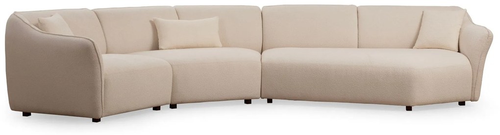 Sofá de Canto Mentis – Creme – 360x108x79 cm