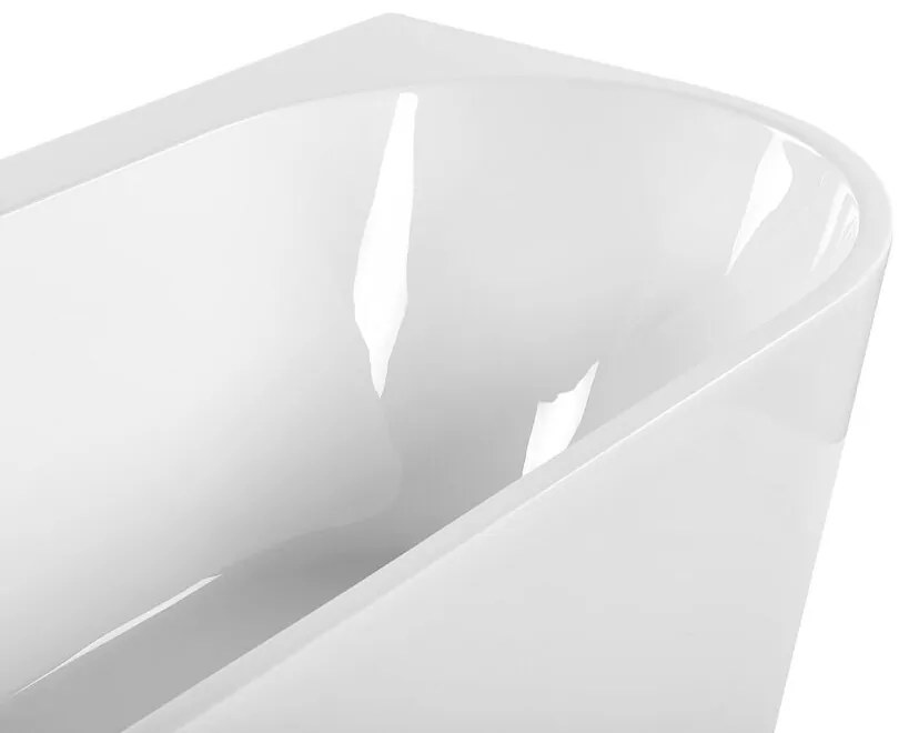 Banheira para parede em acrílico branco 170 x 80 cm HARVEY Beliani