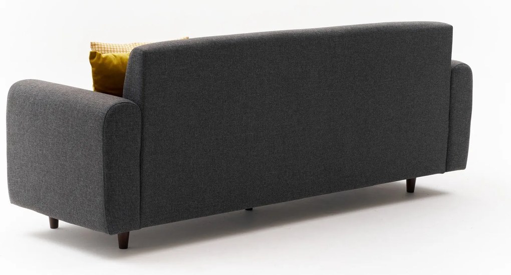 Sofá de 3 Lugares Noya – Antracite – 220x87x70 cm