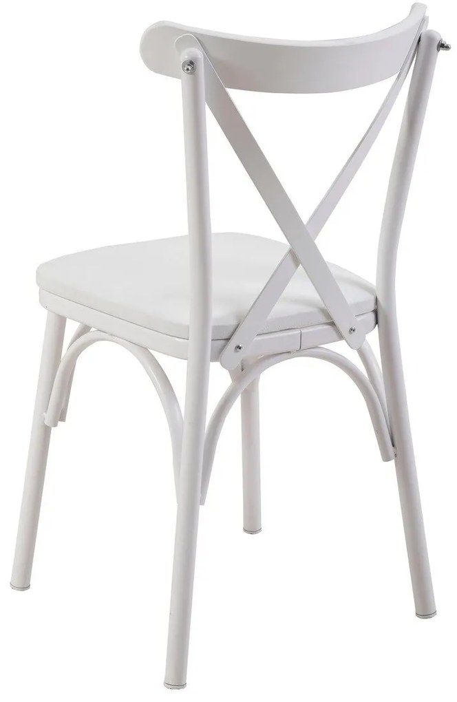 Conjunto de Mesa de Jantar Extensível e Cadeiras Oliver – Branco Carva