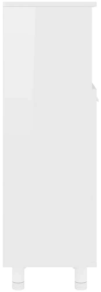 Armário casa de banho derivados de madeira branco brilhante