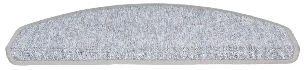 Tapetes de escada 20 pcs 65x24x4 cm cinzento-claro