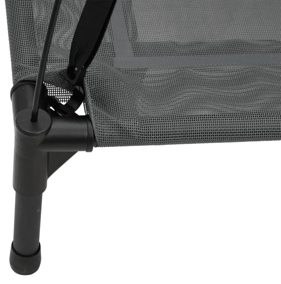 Cama para cães com toldo tecido oxford e aço antracite