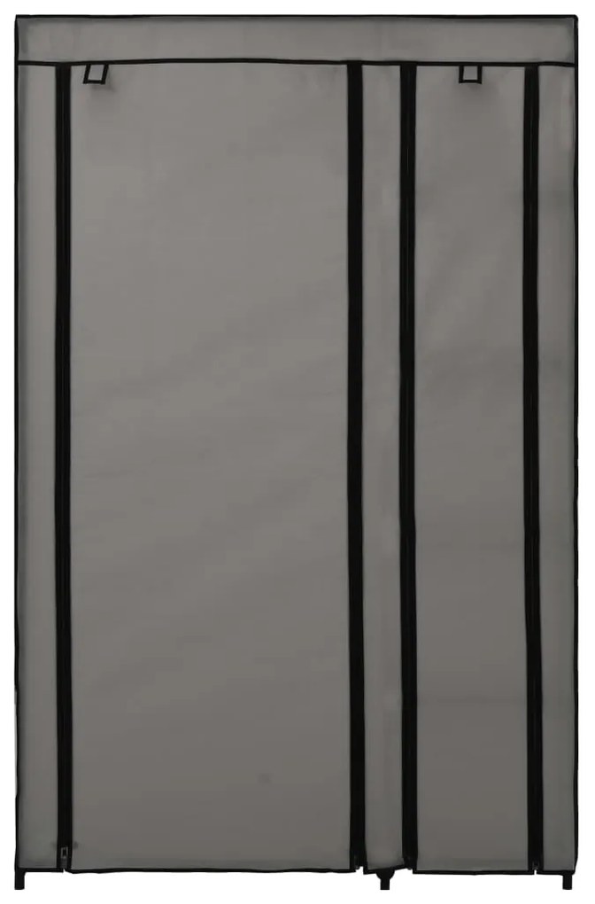 Roupeiro dobrável 110x45x175 cm tecido cinzento