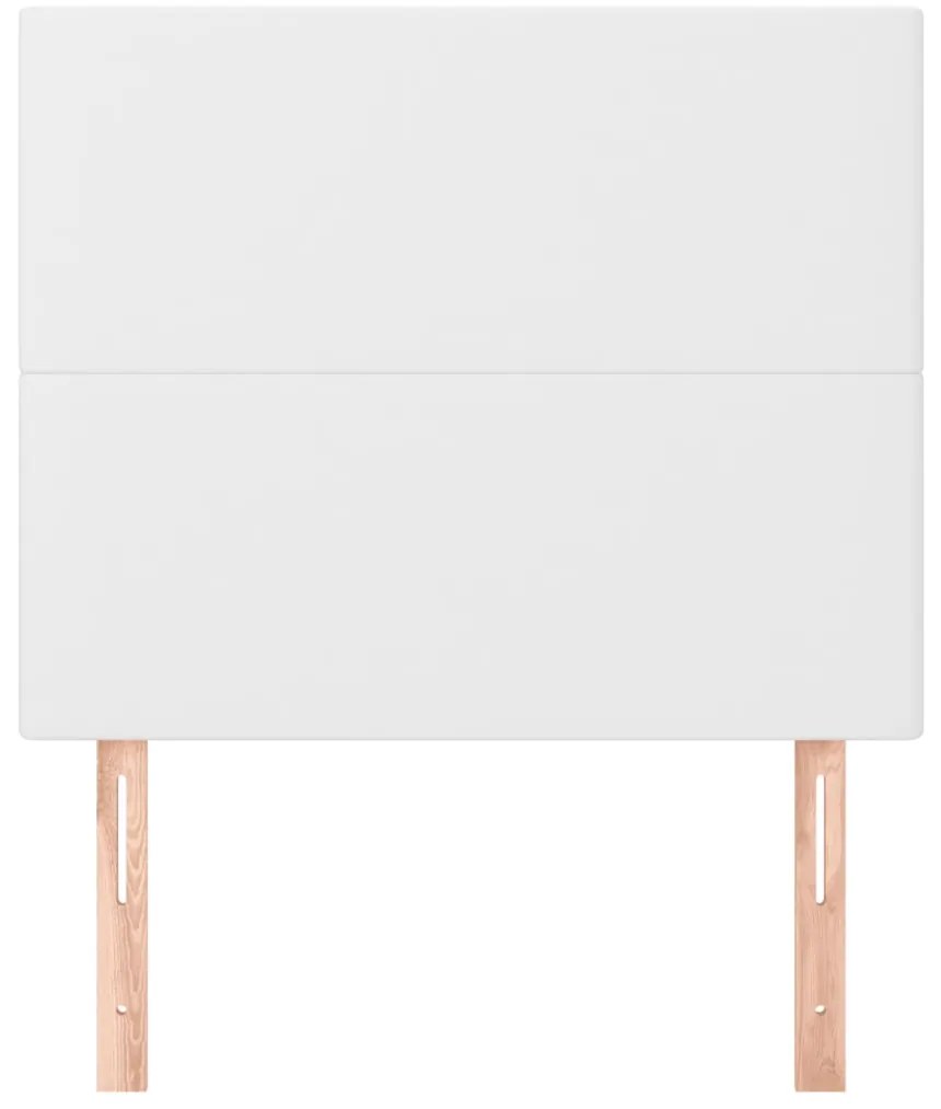 Cabeceira de cama 2 pcs couro artificial 100x5x78/88 cm branco