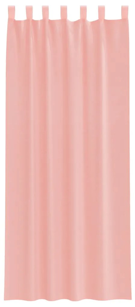 Cortinas de voile com bolsos para varão 2 pcs rosa