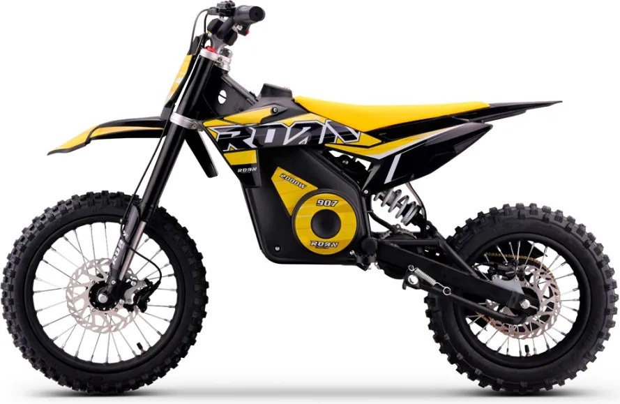 Mini moto elétrica para crianças velocidade até 50 km/h C/Limitador 907 2000W 48V 13Ah Litio Amarela