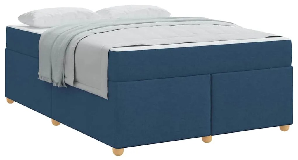 Estrutura de cama com colchão Outros Azul 160 x 200 cm tecido
