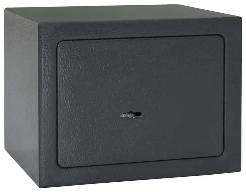 vidaXL Cofre com bloqueio Cinzeto 17 x 23 x 17 cm Aço