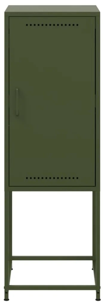 Aparador alto 36x39x107 cm aço verde azeitona