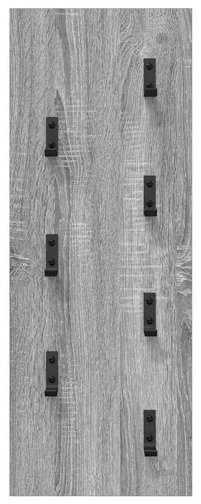 Cabideiro de Parede Sonoma cinzento 30 x 1.5 x 80 cm
