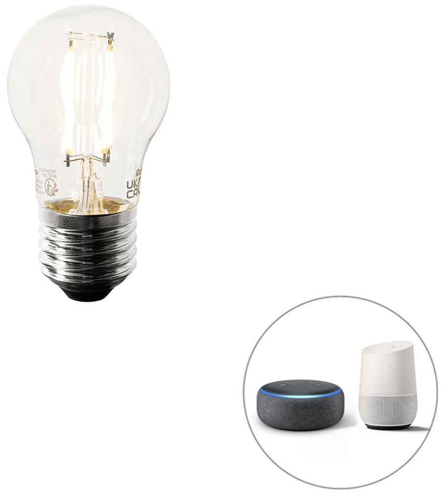 Conjunto de 5 Smart E27 regulável em lâmpada LED Kelvin P45 4,5W 470 lm 1800-4000K