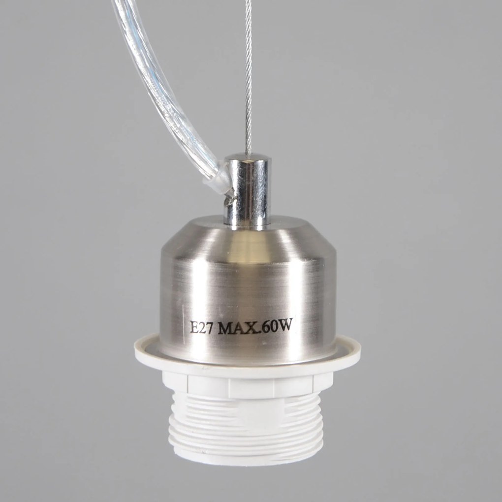 Candeeiro de suspensão moderno em aço com abajur de 45 cm cor taupe - Cappo 1