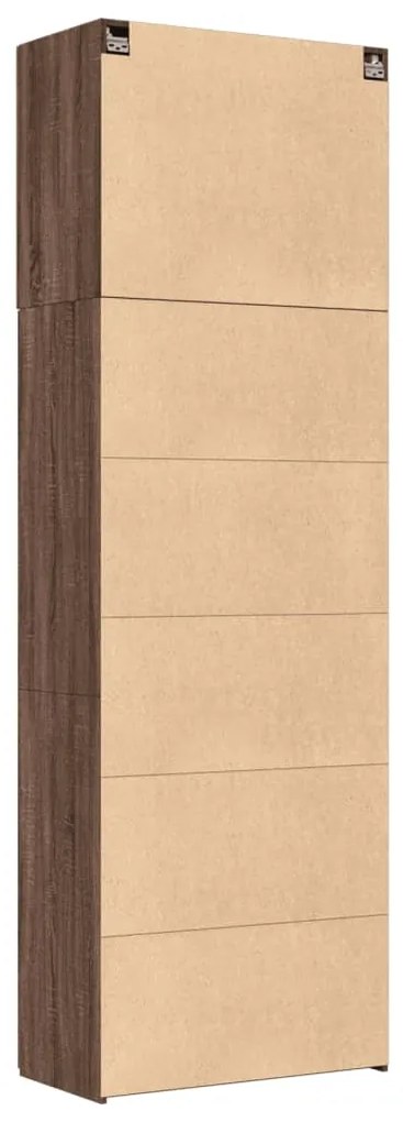 Armário alto 80x42,5x249 cm deriv. de madeira carvalho castanho