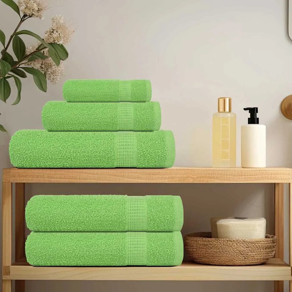 Toalhas de bidé 2pcs 30x50cm 360 gsm 100% algodão verde maça