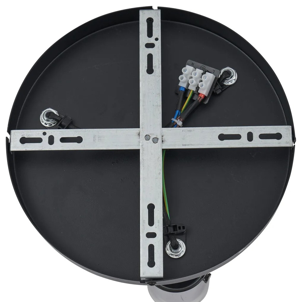 Foco de teto Gunmetal Redondo 3-Luzes Rotativo e Ajustável - Drain