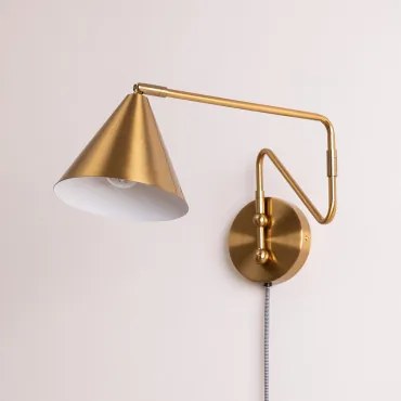 Luminária De Parede Metálica Fleka Dourado - Sklum