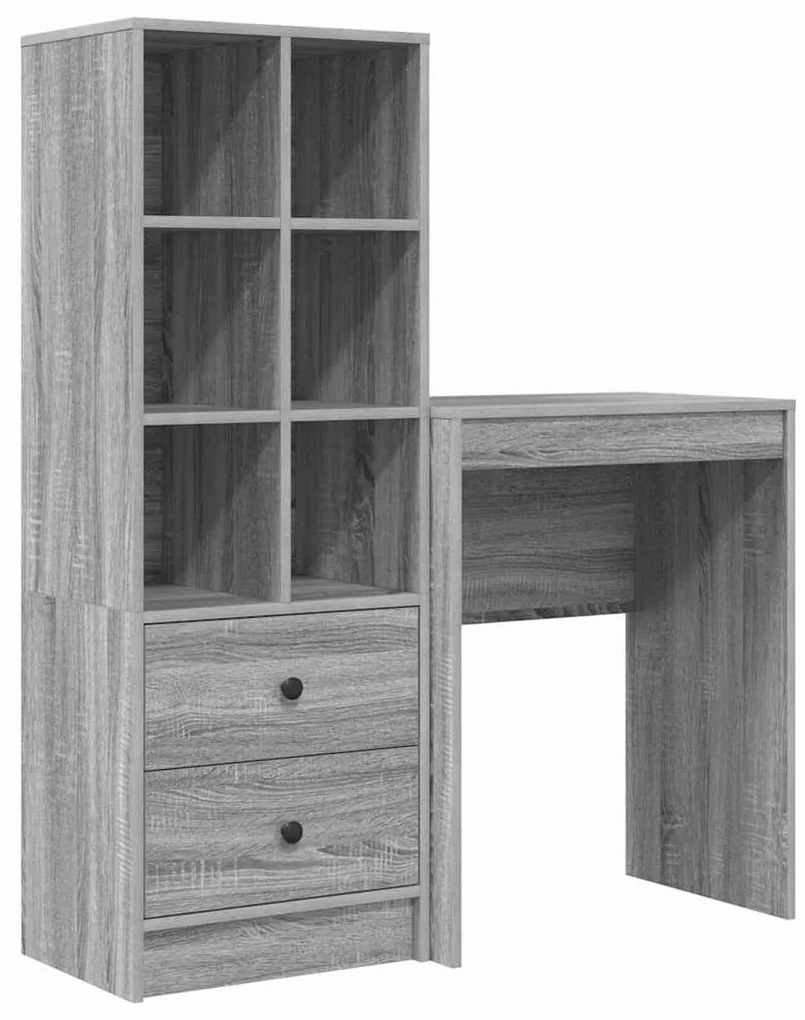 Mesa com Armazenamento Cinza Sonoma Madeira Composta