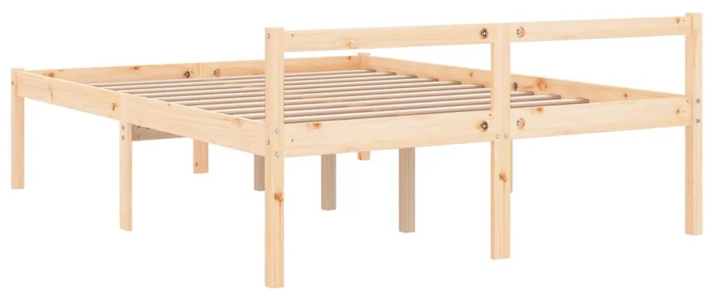 Estrutura de cama casal 135x190 cm pinho maciço