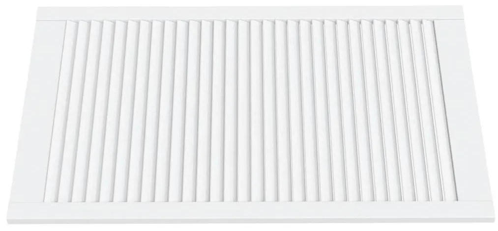 Porta de armário com design de persiana pinho maciço branco