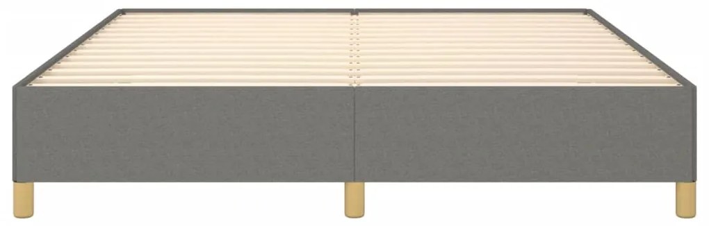 Estrutura de cama sem colchão 180x200 cm tecido cinzento-escuro