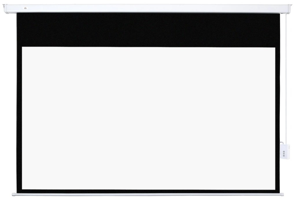 Tela de Projeção Elétrica 100 Polegadas Tela de Projeção Motorizada Formato 16:9 com Controlo Remoto para Cinema am Casa Exterior Festas 253x7,5x168cm