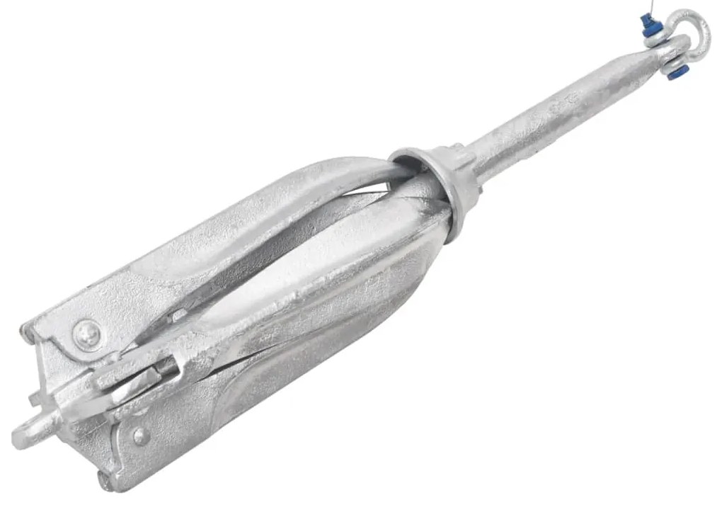 94274 vidaXL Âncora dobrável 12 kg ferro maleável prateado