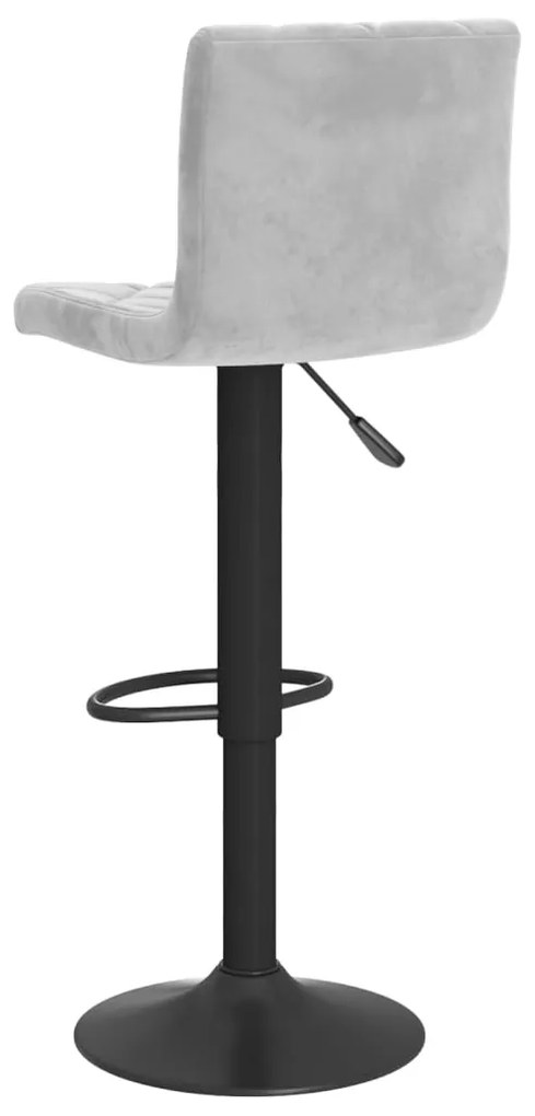 Bancos de bar 2 pcs veludo cinzento-claro