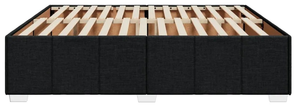 Estrutura de cama sem colchão 180x200 cm tecido preto