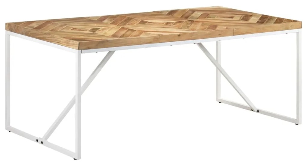 Mesa de jantar 180x90x76 cm madeira acácia maciça e mangueira