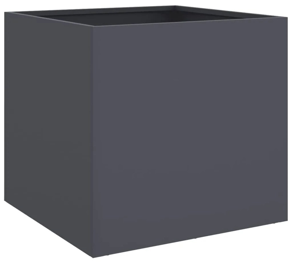 Vasos/floreiras 2 pcs 42x40x39 cm aço antracite