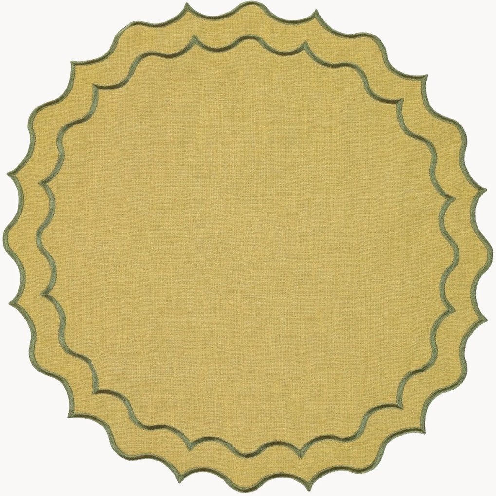 Individual de mesa com bordado Navy