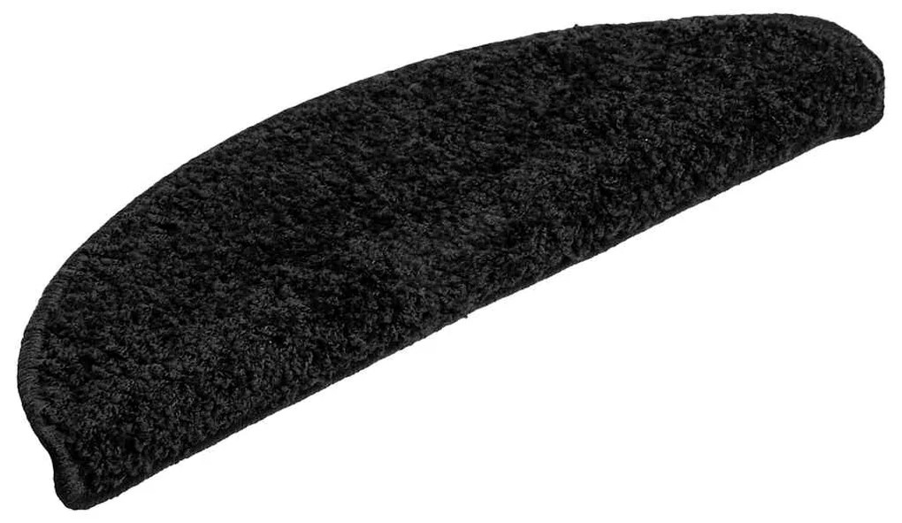 Tapetes de escada 30 pcs 56x17x3 cm preto