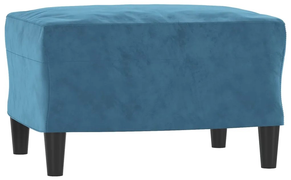 3 pcs conjunto de sofás veludo azul