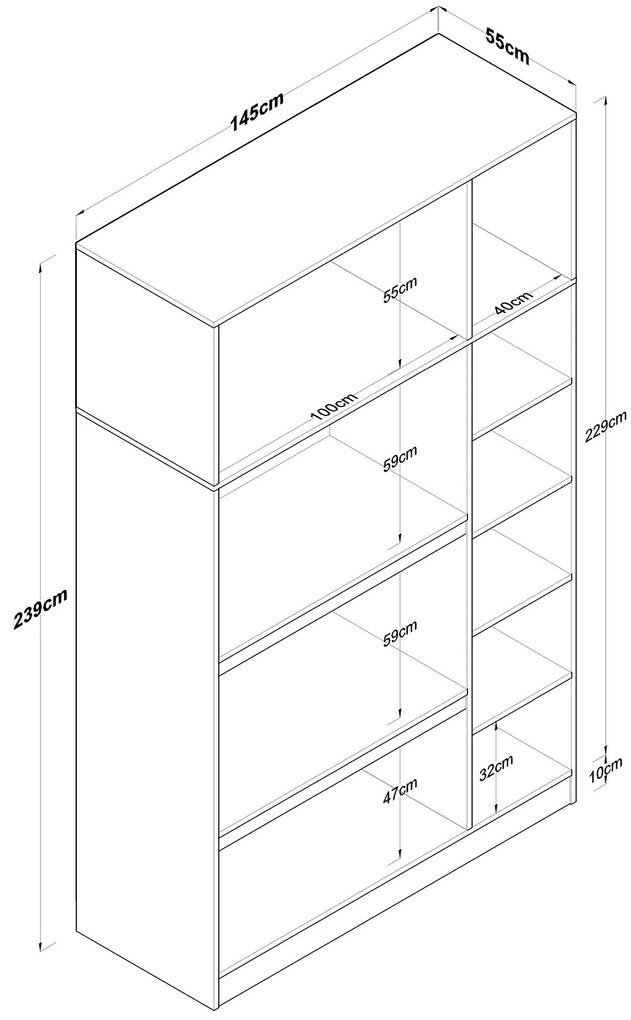 Roupeiro BA104 – Branco – 145x239x55 cm