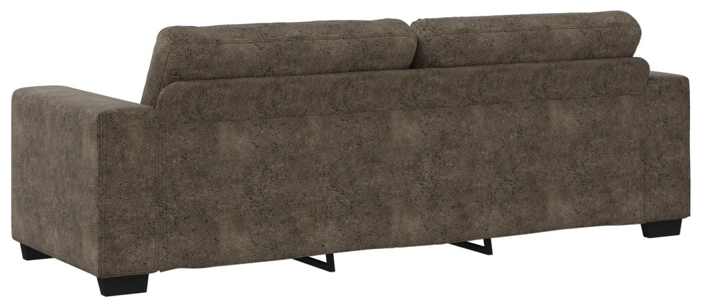Sofá de 3 Lugares vidaXL Cinza Escuro 180 cm em Couro Sintético