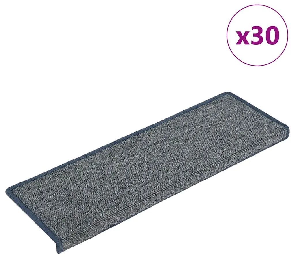 Tapetes de escadas 30 pcs 65x21x4 cm roxo e azul