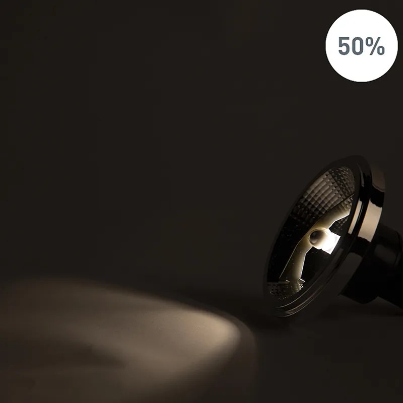 Conjunto de 5 lâmpadas LED reguláveis GU10 AR111 11W 810lm 2700K