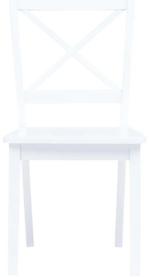 Cadeiras de jantar 2 pcs madeira de seringueira maciça branco