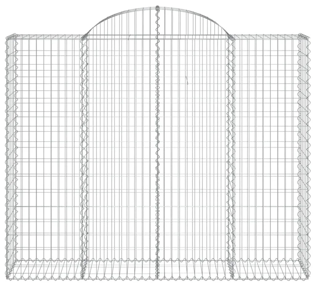 Cestos gabião arqueados 6pcs 200x50x160/180cm ferro galvanizado
