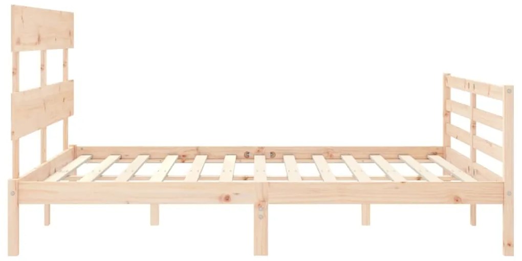 Estrutura de cama King Size com cabeceira madeira maciça