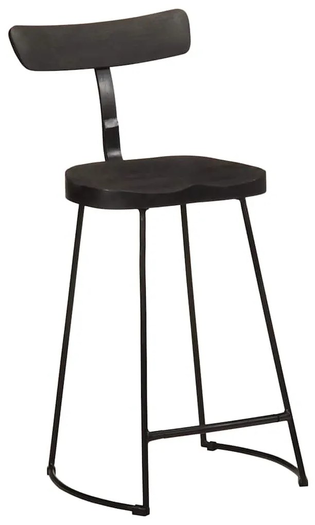 Bancos de bar 2 pcs 49x43x88 cm madeira de mangueira maciça