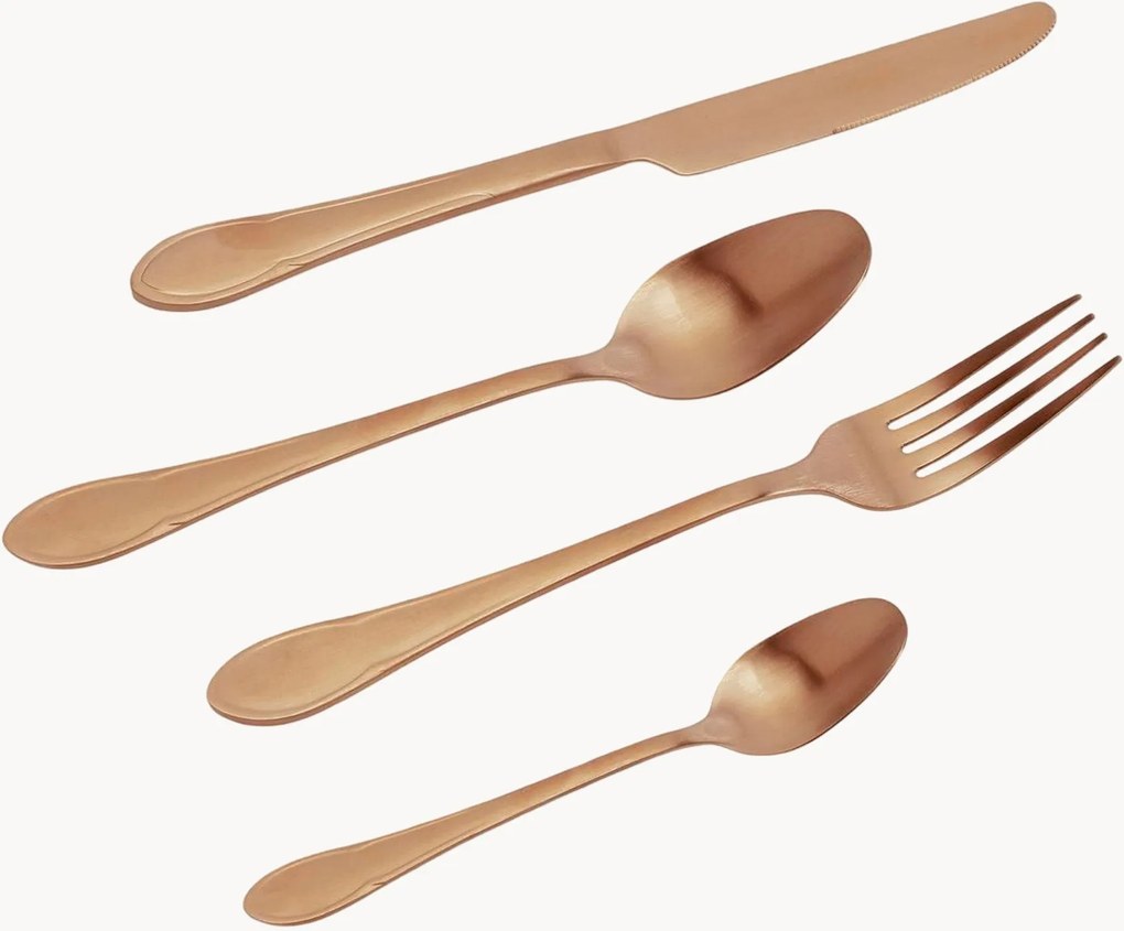 Conjunto de talheres escovados artesanais Cucina, 4 pessoas, conjunto de 16
