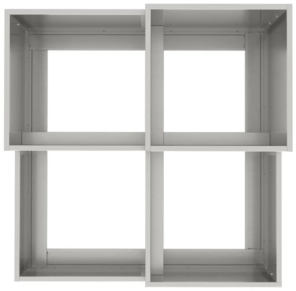 Jardineira vidaXL 80x80x60 cm em Aço Inoxidável