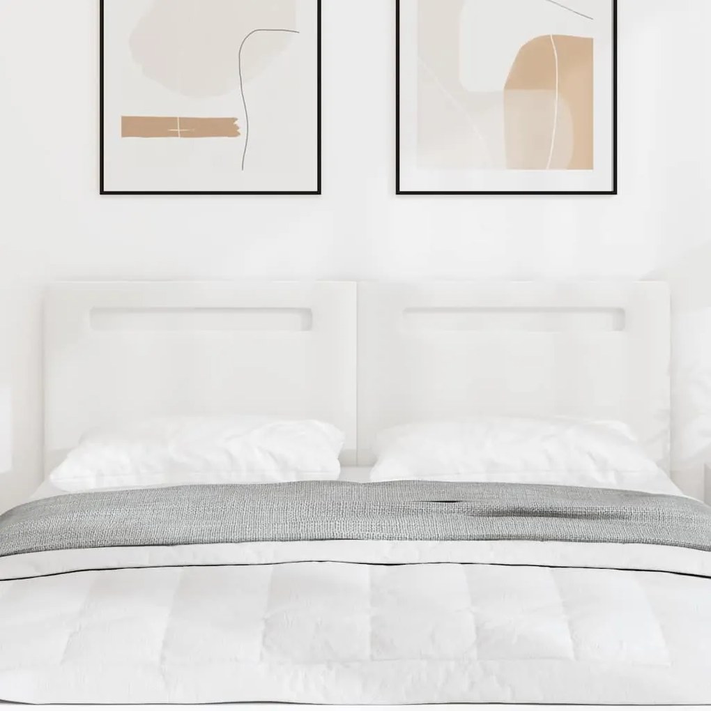 Cabeceira vidaXL Design Simples Branco Puro 160 cm em Couro Sintético
