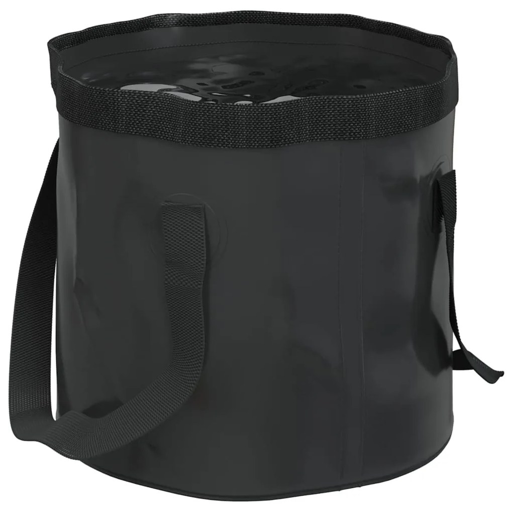 Baldes dobráveis 2 pcs 30 L PVC preto