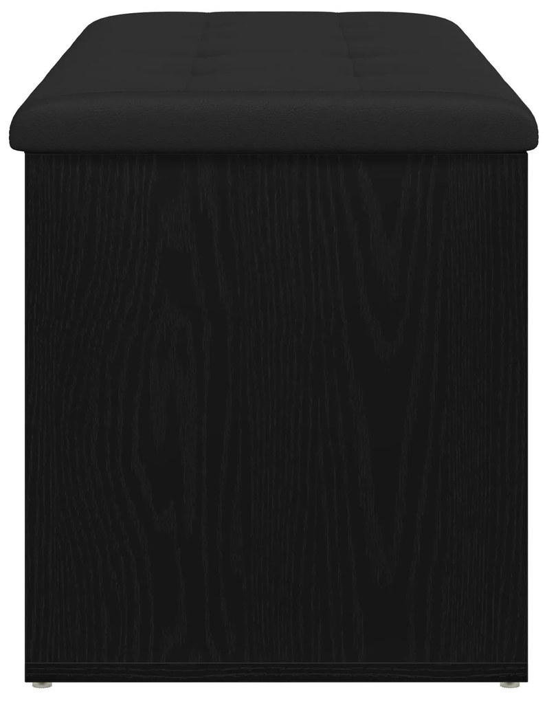 Banco de Armazenamento vidaXL Carvalho Preto 100x40x45 cm Madeira Reco